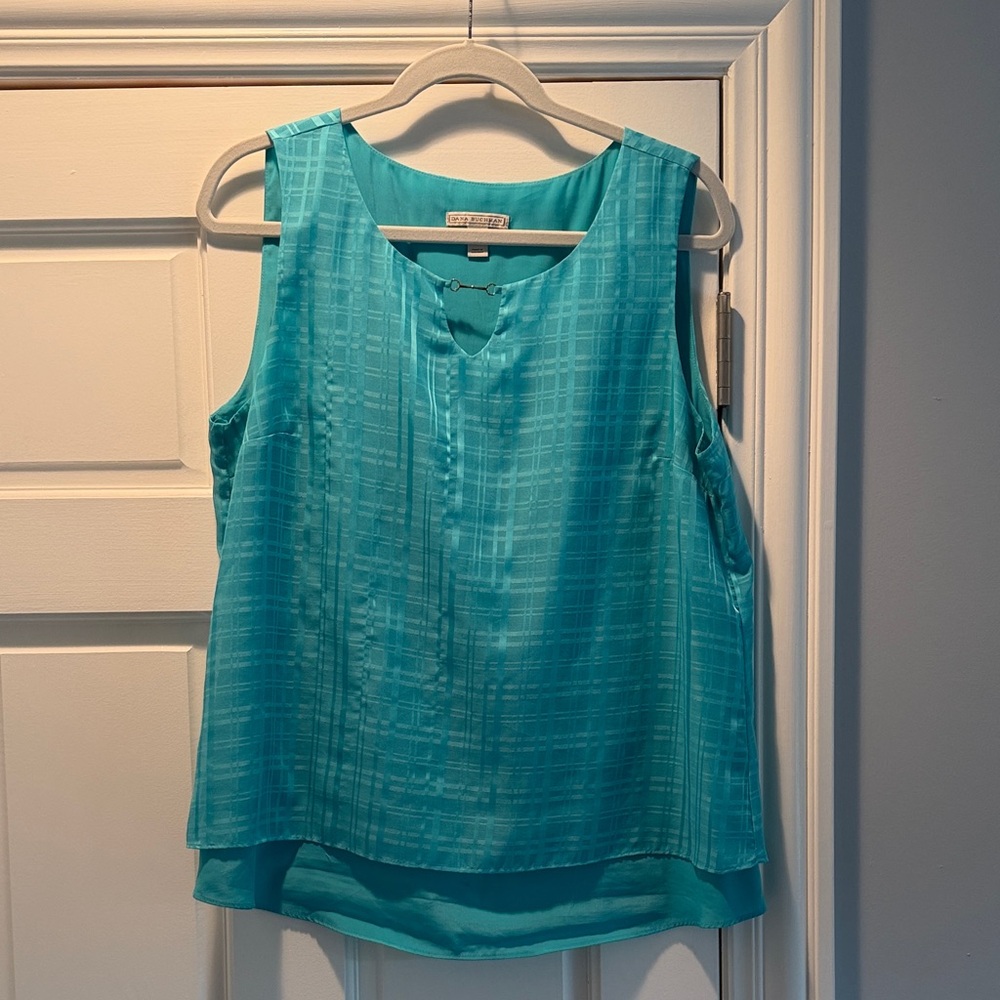 Aqua Sleeveless Blouse